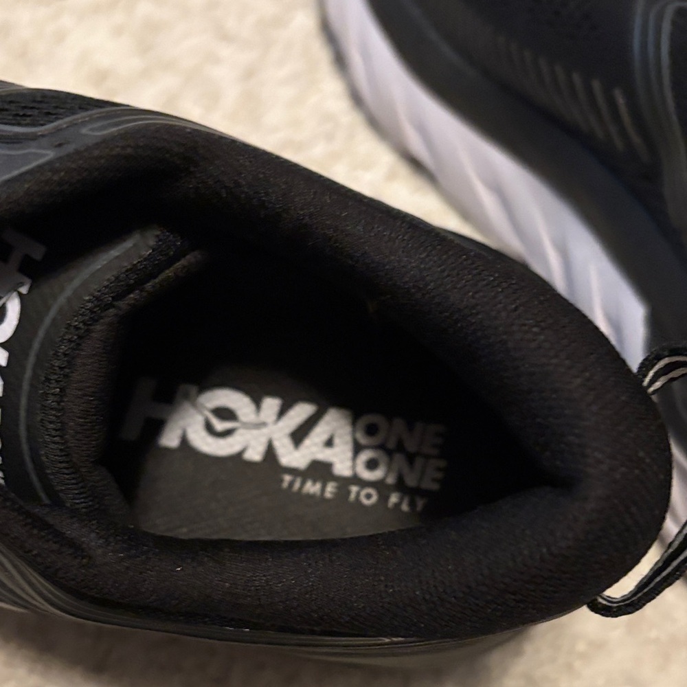 Hoka worn 2 timesBlack and White Athletic Sneakers - Picture 6 of 6